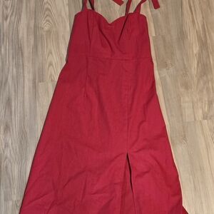 Cider Strapless Red Dress